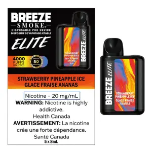 [FD] BREEZE ELITE S50 4000 STRAWBERRY PINEAPPLE ICE - 5ct